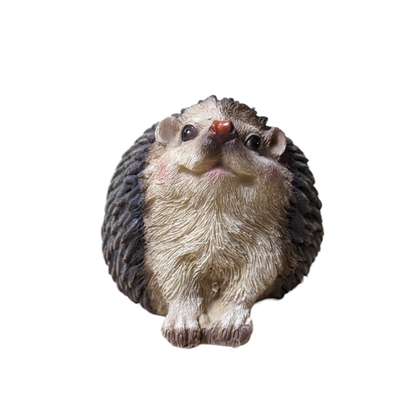 Hedgehog Lovers 2pc Gift Set Figurine Statue Decal Gift Present Porcupine Decor - Picture 8 of 8